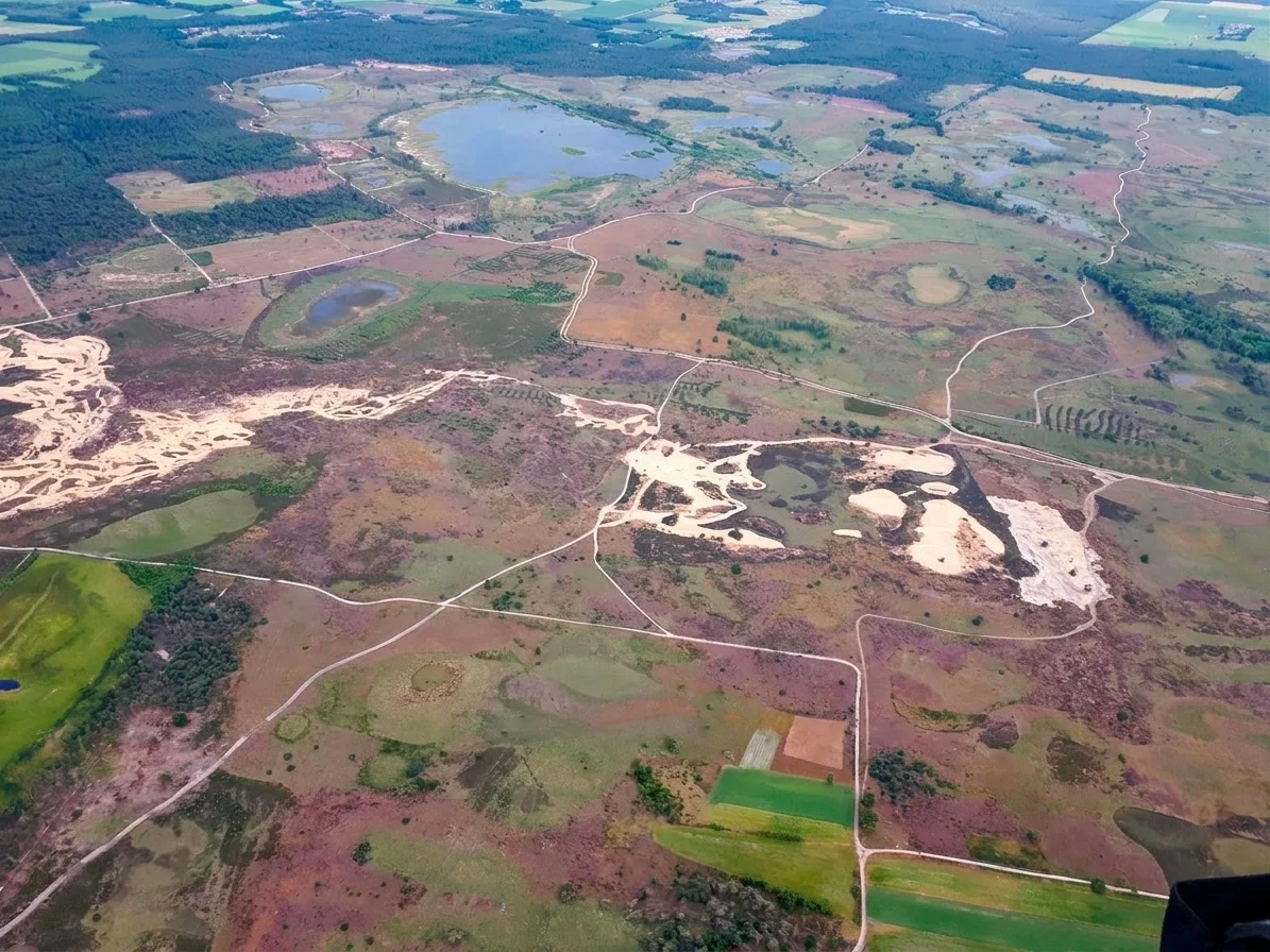 Strabrechtse Heide vanuit lucht
