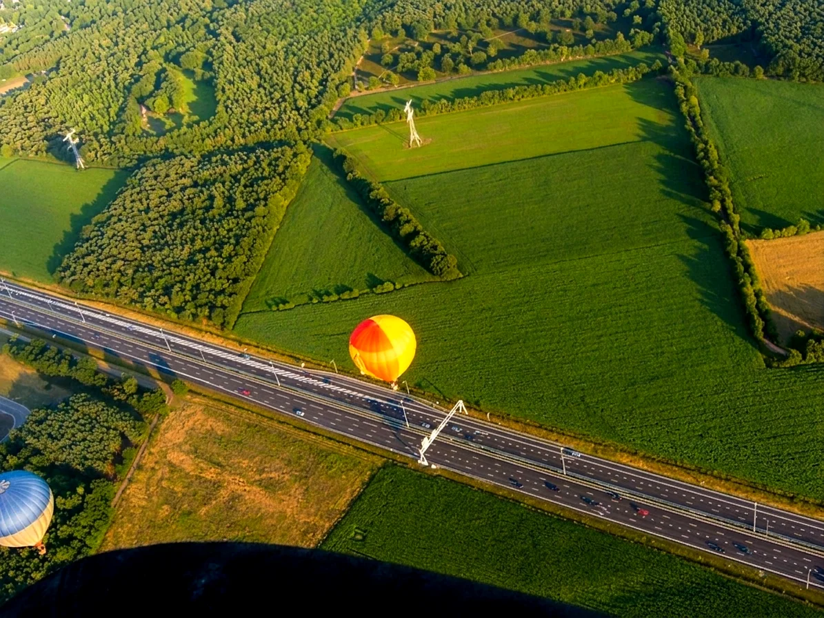 Brabants landschap rond Bergeijk vanuit de luchtballon (sfeer 2)