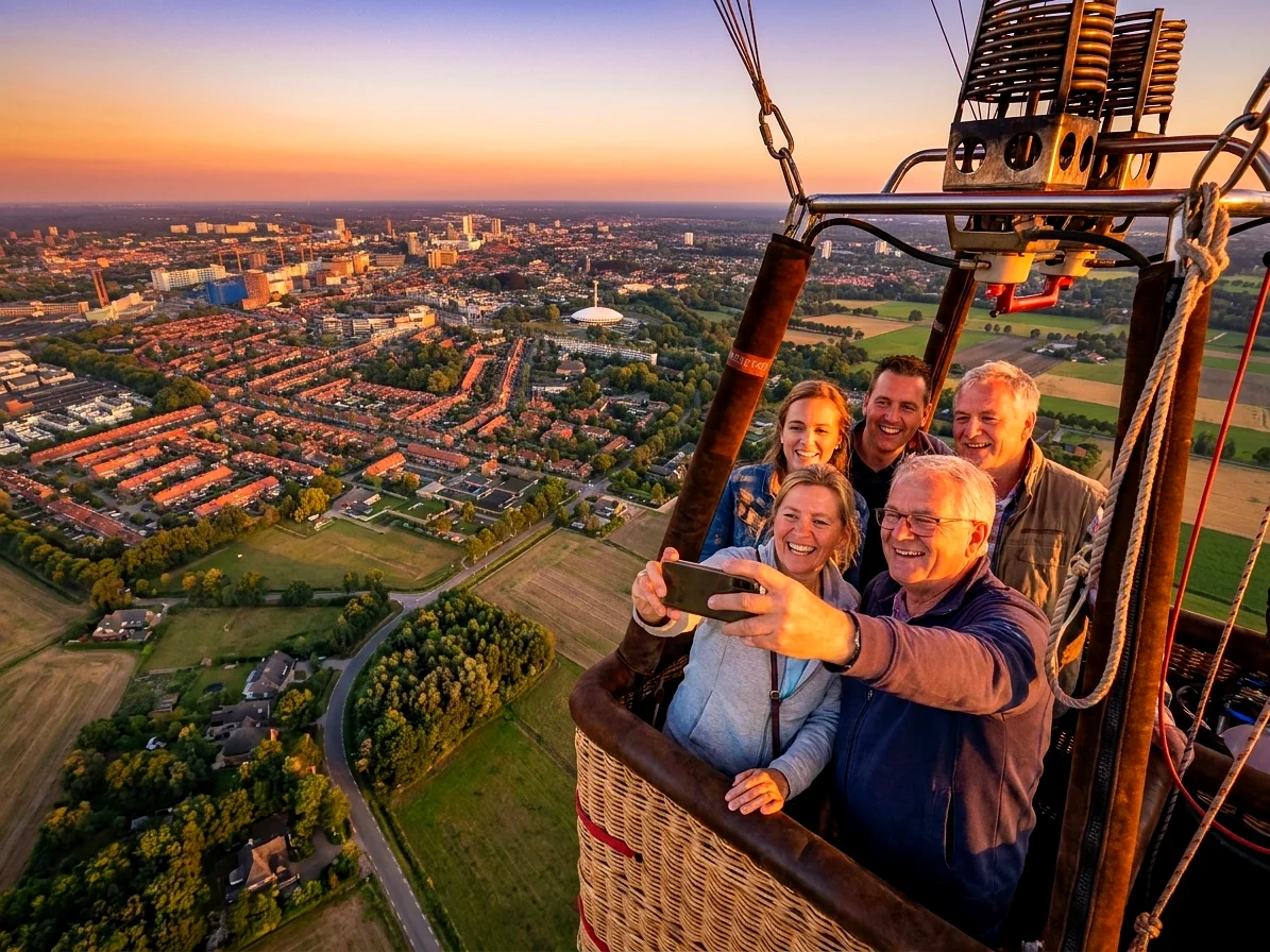 Brabants landschap rond Hilvarenbeek vanuit de luchtballon (sfeer 2)