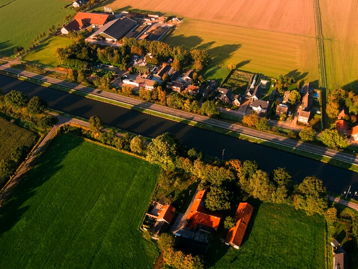 Brabants landschap rond Deurne vanuit de luchtballon (sfeer 1)
