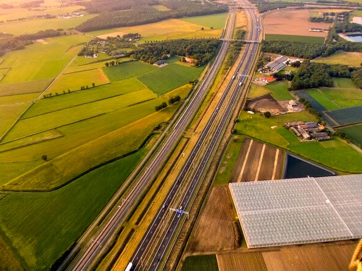 Brabants landschap rond Eersel vanuit de luchtballon (sfeer 3)
