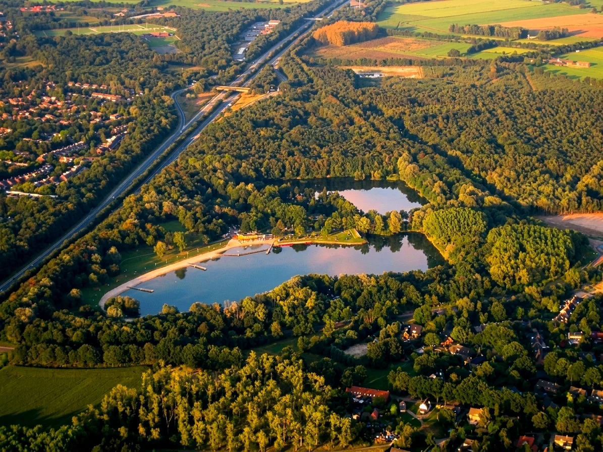 Brabants landschap rond Geldrop vanuit de luchtballon (sfeer 3)