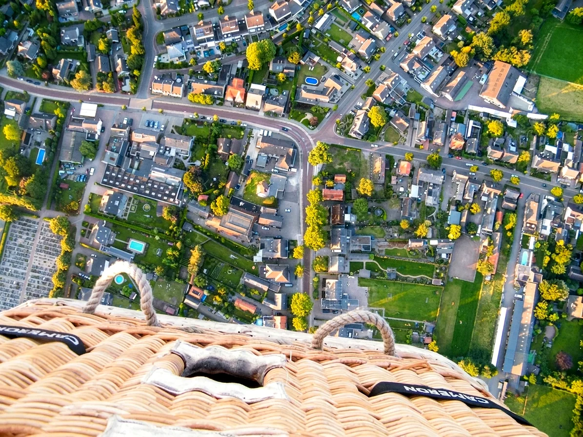 Brabants landschap rond Eindhoven vanuit de luchtballon (sfeer 3)